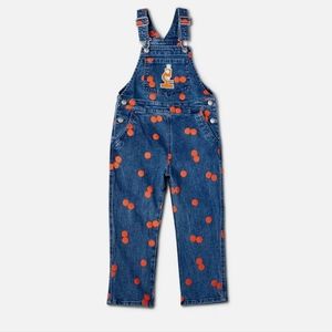 Toddler Microscope Embroidered Denim Overalls size 3T - Christian Robinson